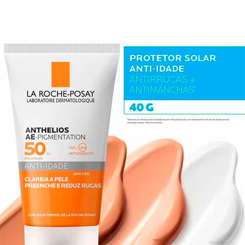 Protetor Solar Anti-idade La Roche-posay Anthelios Ae Pigmentation Sem Cor Fps50 40g - Imagem 2