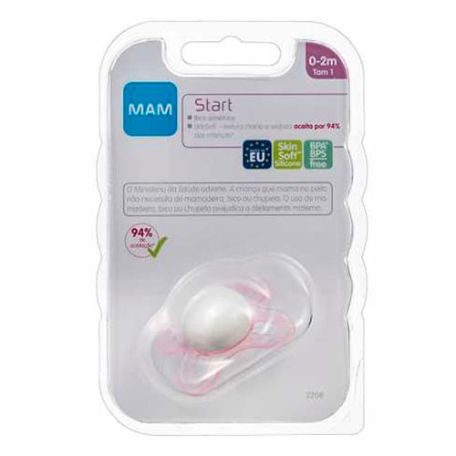 Chupeta Mam Star Rosa 0 A 2 Meses 1 Unidade