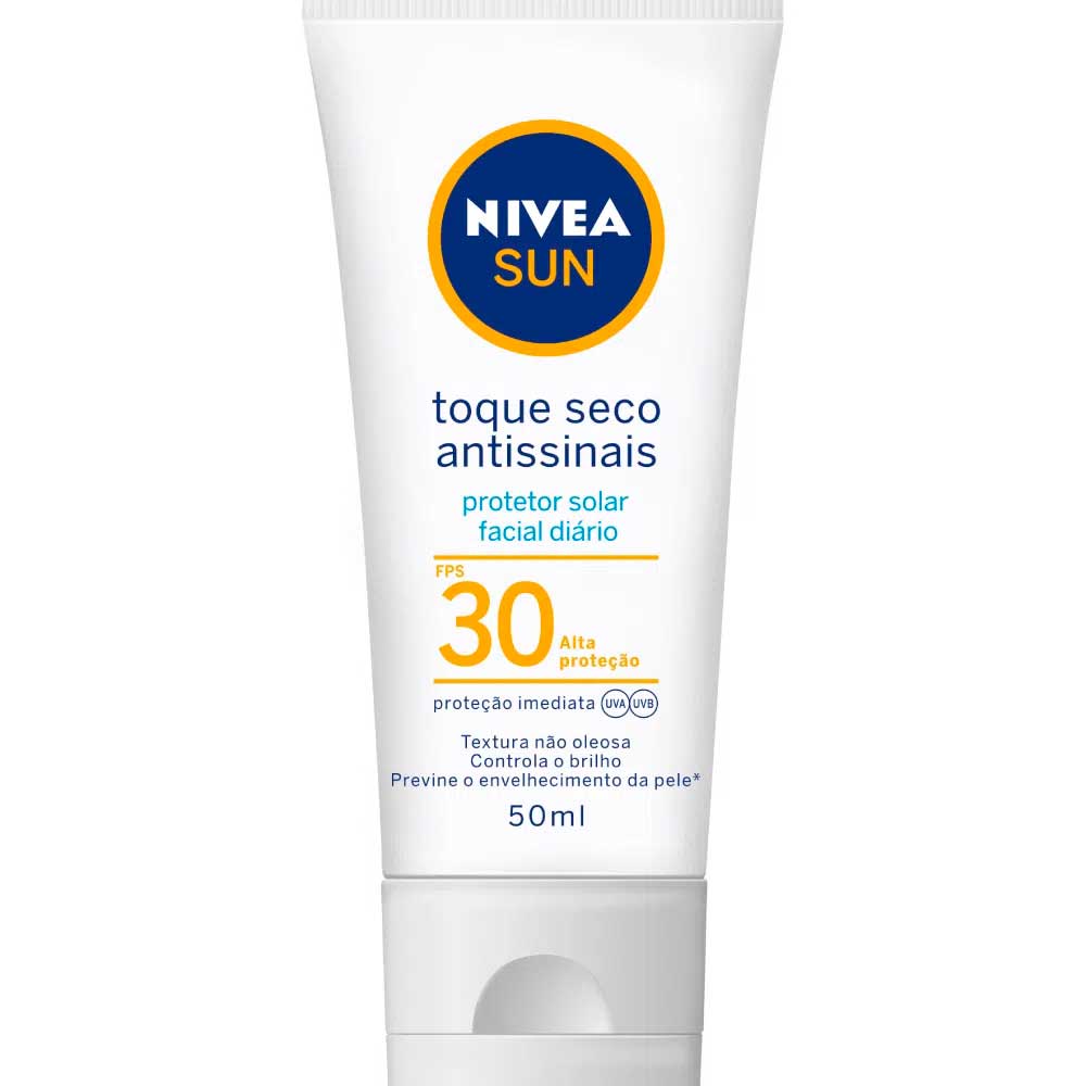 Protetor Solar Facial Nivea Sun Toque Seco Antissinais Fps30 50ml