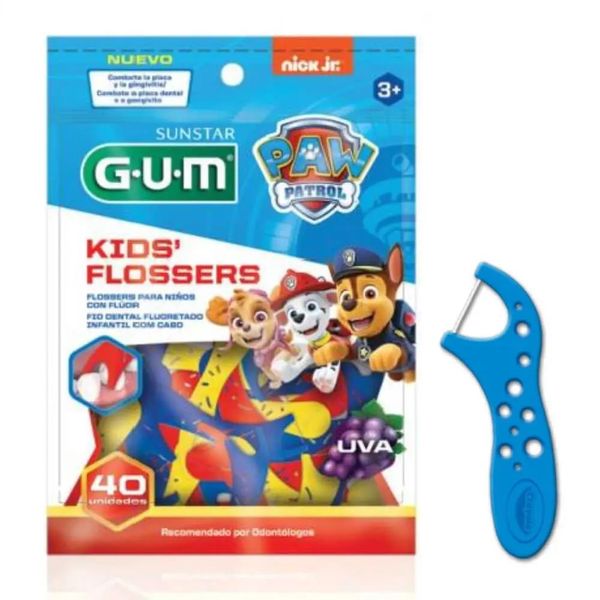 Fio Dental G.u.m Kids Patrulha Canina Uva 40 Unidades