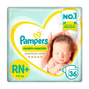 Fralda Pampers Premium Care Rn 36 Unidades