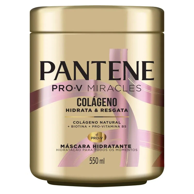 Máscara de Tratamento Capilar Pantene Pro-v Miracles Colágeno 550ml