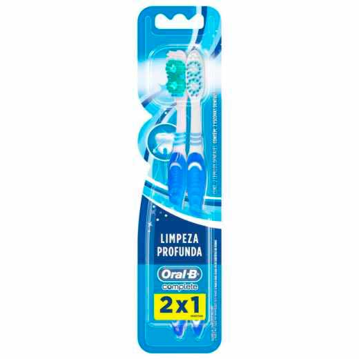 Escova Dental Oral-b 2x1 Limpeza Profunda Macia 2 Unidades
