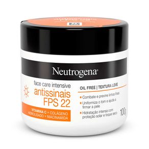 Hidratante Facial Neutrogena Face Care Intensive Antissinais Fps22 100G