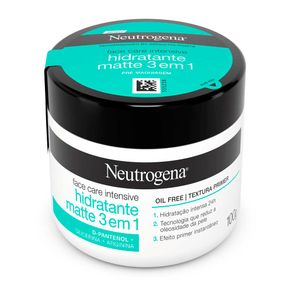 Hidratante Facial Neutrogena Face Care Intensive Matte 3 Em 1 100G