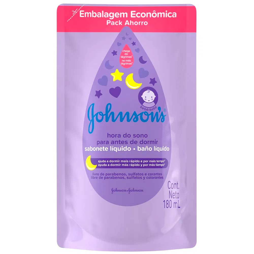 Refil Sabonete Líquido Infantil Johnsons Baby Hora Do Sono 180ml