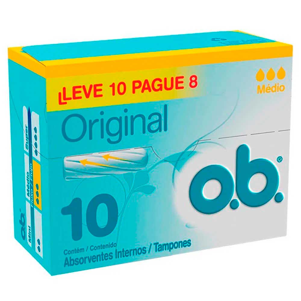 Absorvente Interno Ob Original Médio 10 Unidades