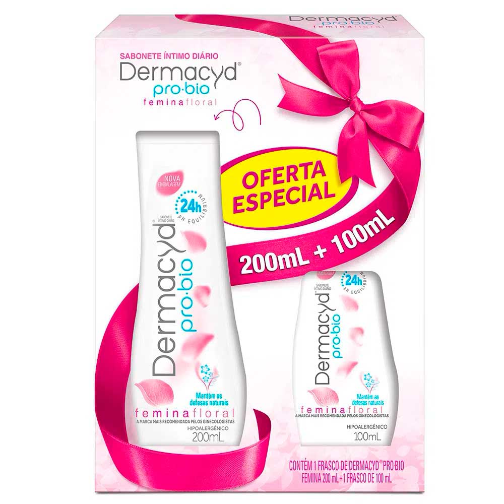 Kit Dermacyd Sabonete Líquido Íntimo Femina 200ml + 100ml