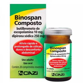 Binospan Composto 10Mg/250Mg 20 Comprimidos Revestidos