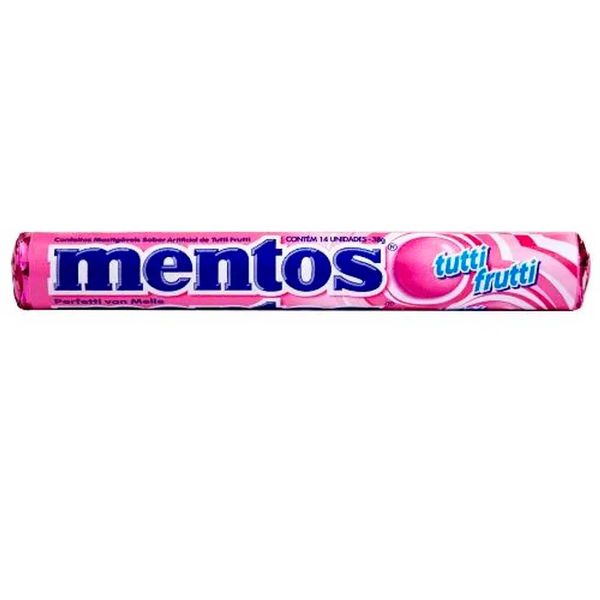 Bala Mentos Stick Tutti Frutti 37,5g