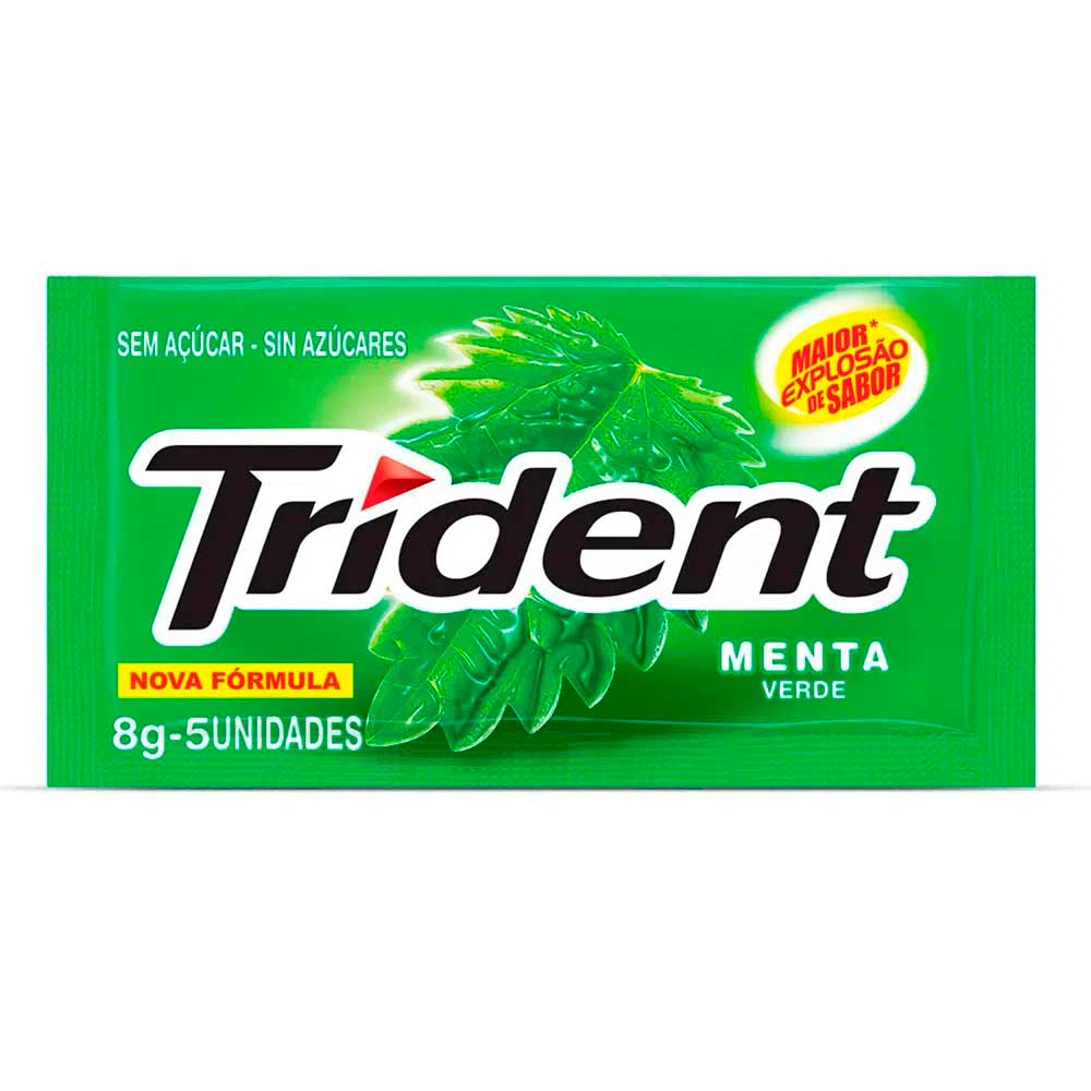 Goma De Mascar Trident Menta 8g