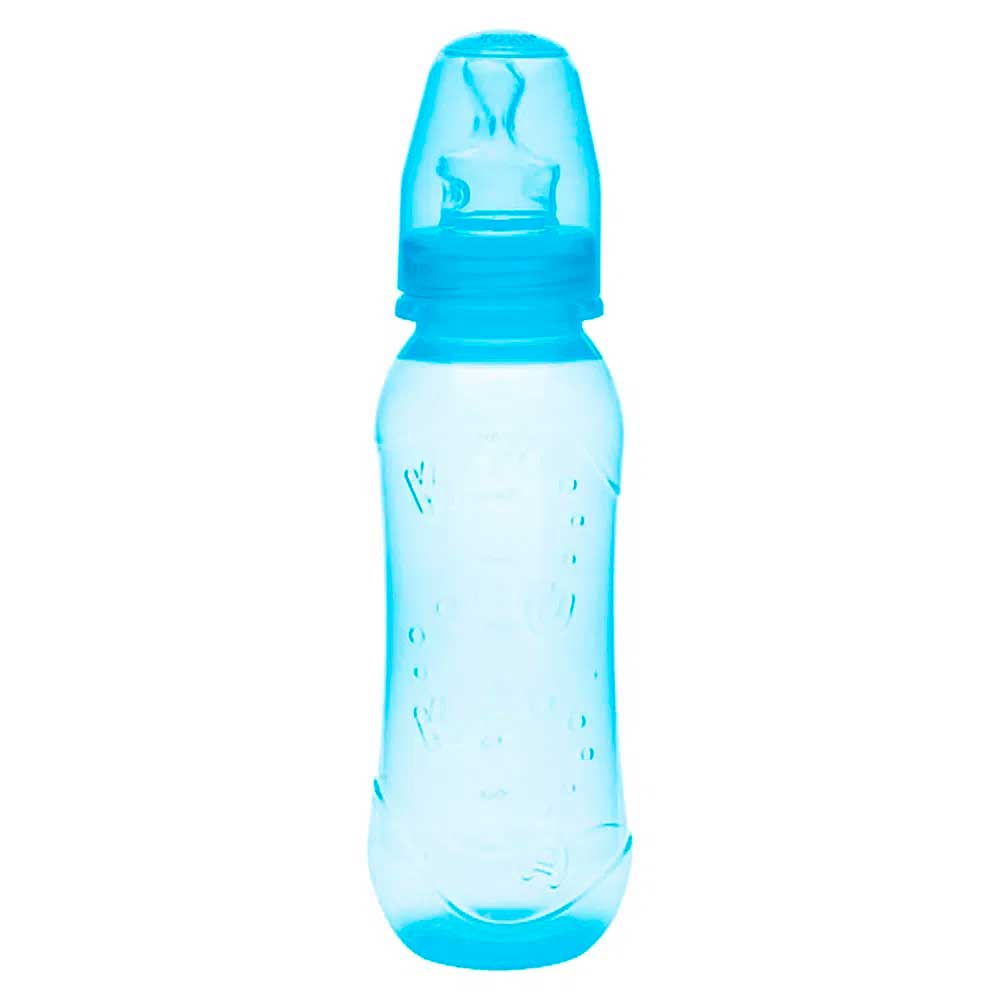 Mamadeira Kuka Aquarela Ortodôntica Azul 250ml 1 Unidade