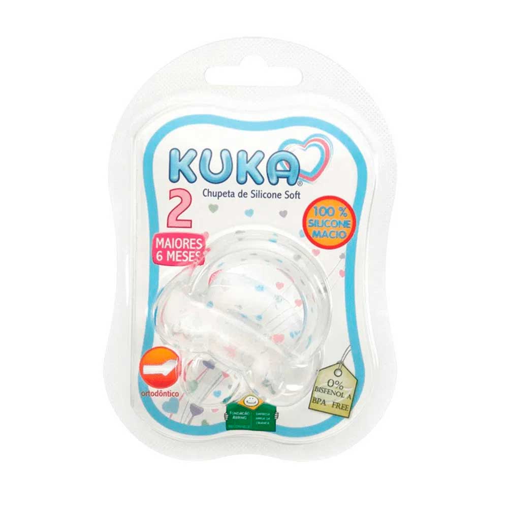 Chupeta Kuka Ortodôntica 2705 Transparente 6+ Meses 1 Unidade