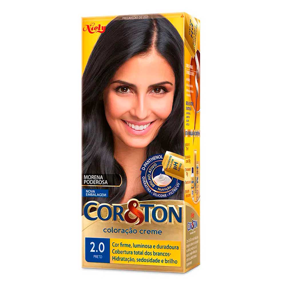 Tintura Cor&ton N 2.0 Preto 1 Kit