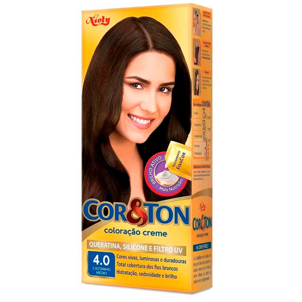 Tintura Cor&ton N 4.0 Castanho Médio 1 Kit