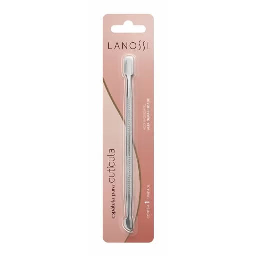 Espátula Manicure Lanossi Inox 2 Pontas 1 Unidade