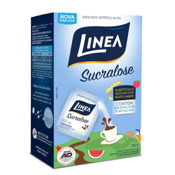 Adoçante Em Pó Linea Sucralose 100 Sachês