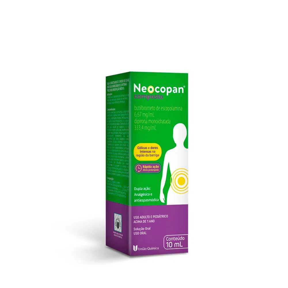 Neocopan Composto Butilbrometo de Escopolamina 6,67mg + Dipirona 333,4mg Solução Oral 10ml
