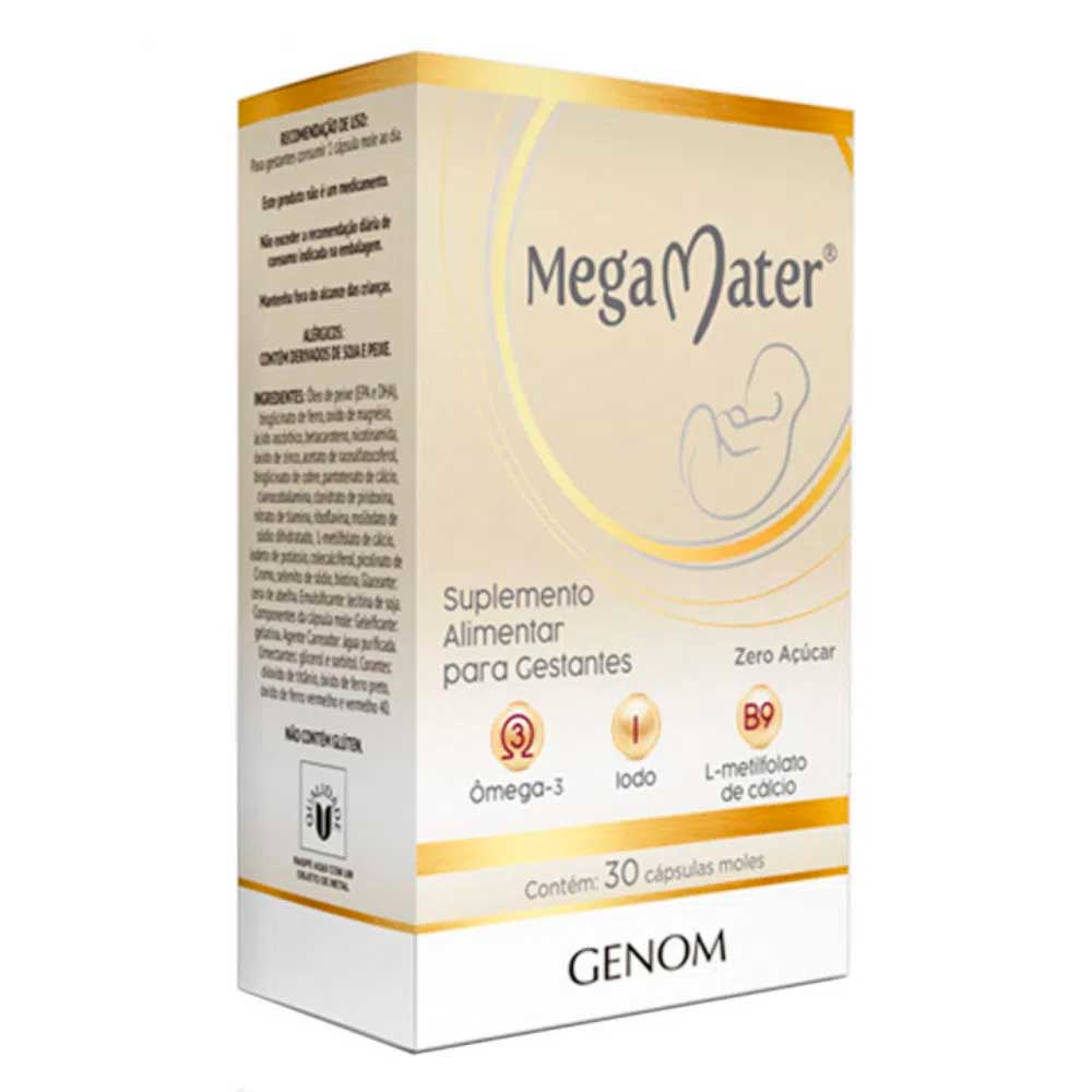 Suplemento Alimentar Para Gestantes Mega Matter 30 Cápsulas