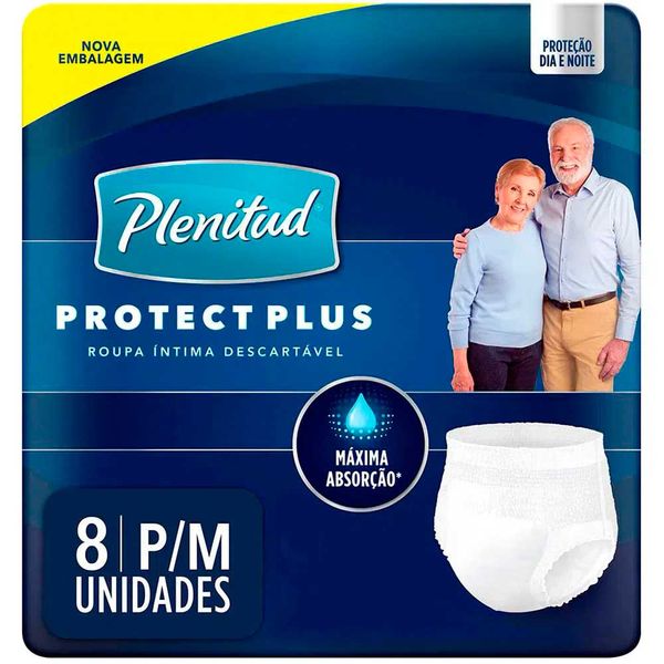 Roupa Íntima Descartável Plenitud Plus P E M 8 Unidades