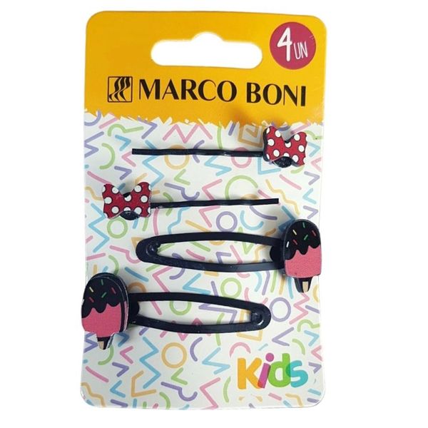 Kit Marco Boni Para Cabelo Grampo 2 Unidades + Tic-tac 2 Unidades