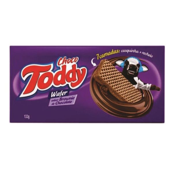 Biscoito Wafer Recheado Toddy Brownie Chocolate 132g