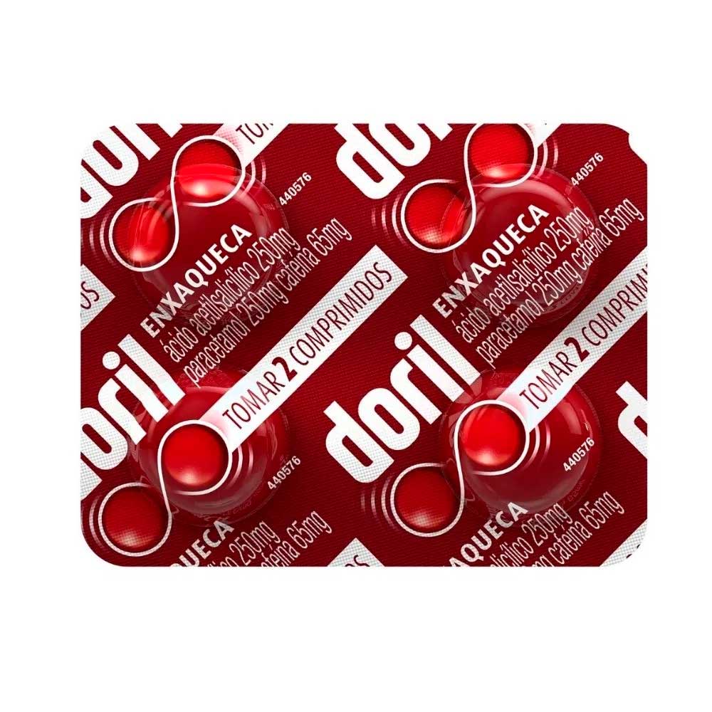 Doril Enxaqueca 250mg/250mg/65mg 4 Comprimidos