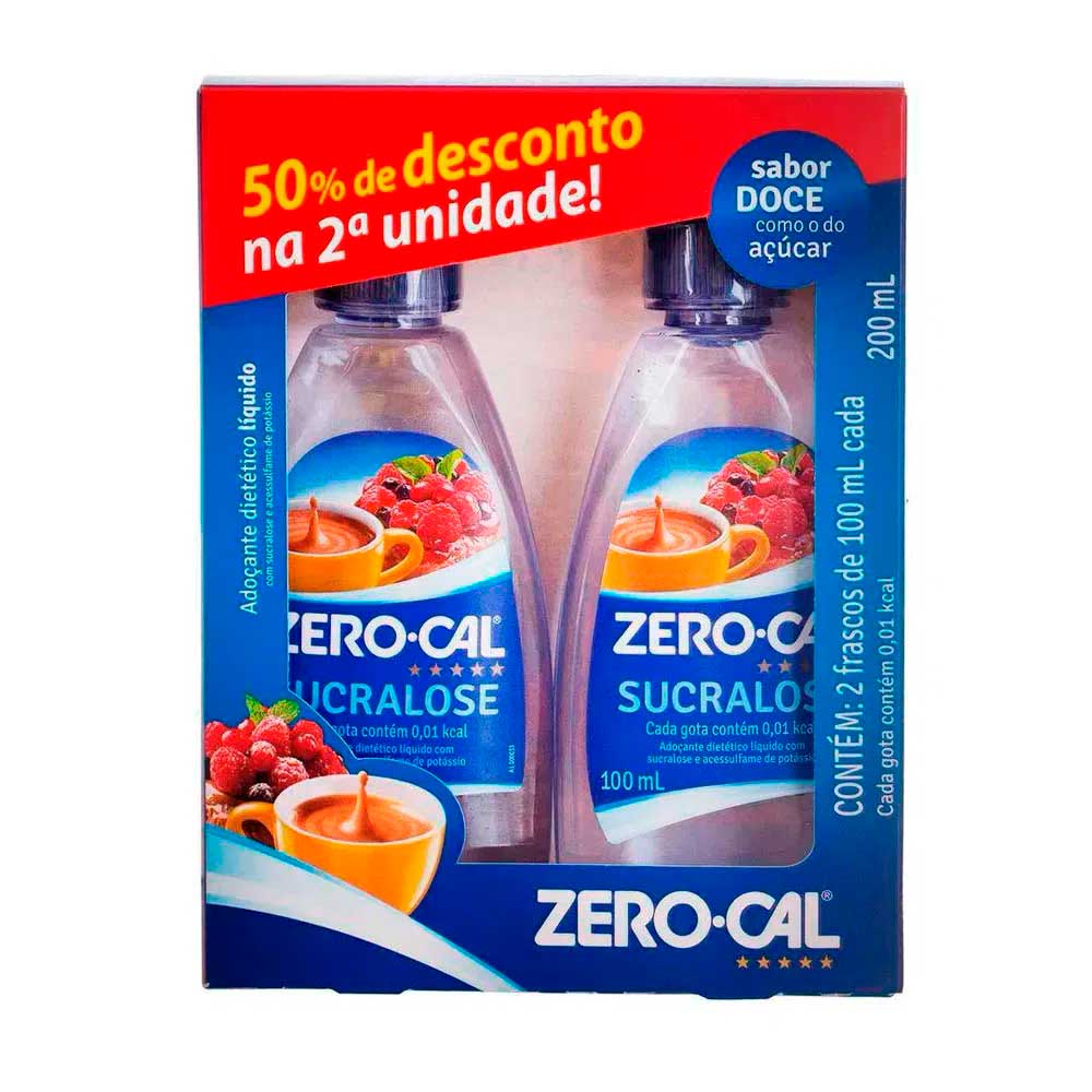 Adoçante Zero Cal Sucralose 2 Unidades De 100ml