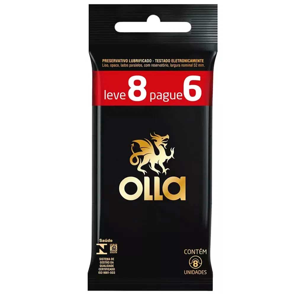 Preservativo Olla Lubrificado 8 Unidades