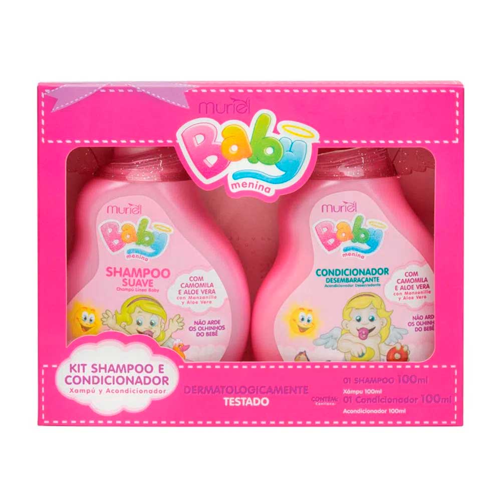 Kit Muriel Baby Menina Shampoo 100ml + Condicionador 100ml