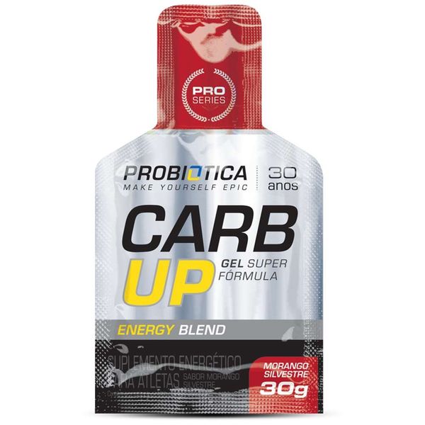 Carb Up Gel Probiótica Morango Silvestre Sachê De 30g