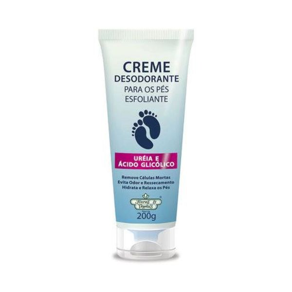 Creme Desodorante Esfoliante Para Pés Flores & Vegetais 200g