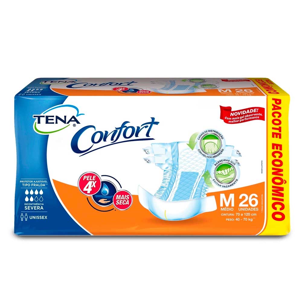 Roupa Íntima Descartável Tena Confort M 26 Unidades