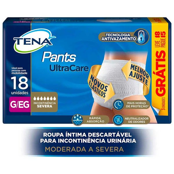 Fralda Geriátrica Tena Pants Ultra Care G/eg 18 Unidades