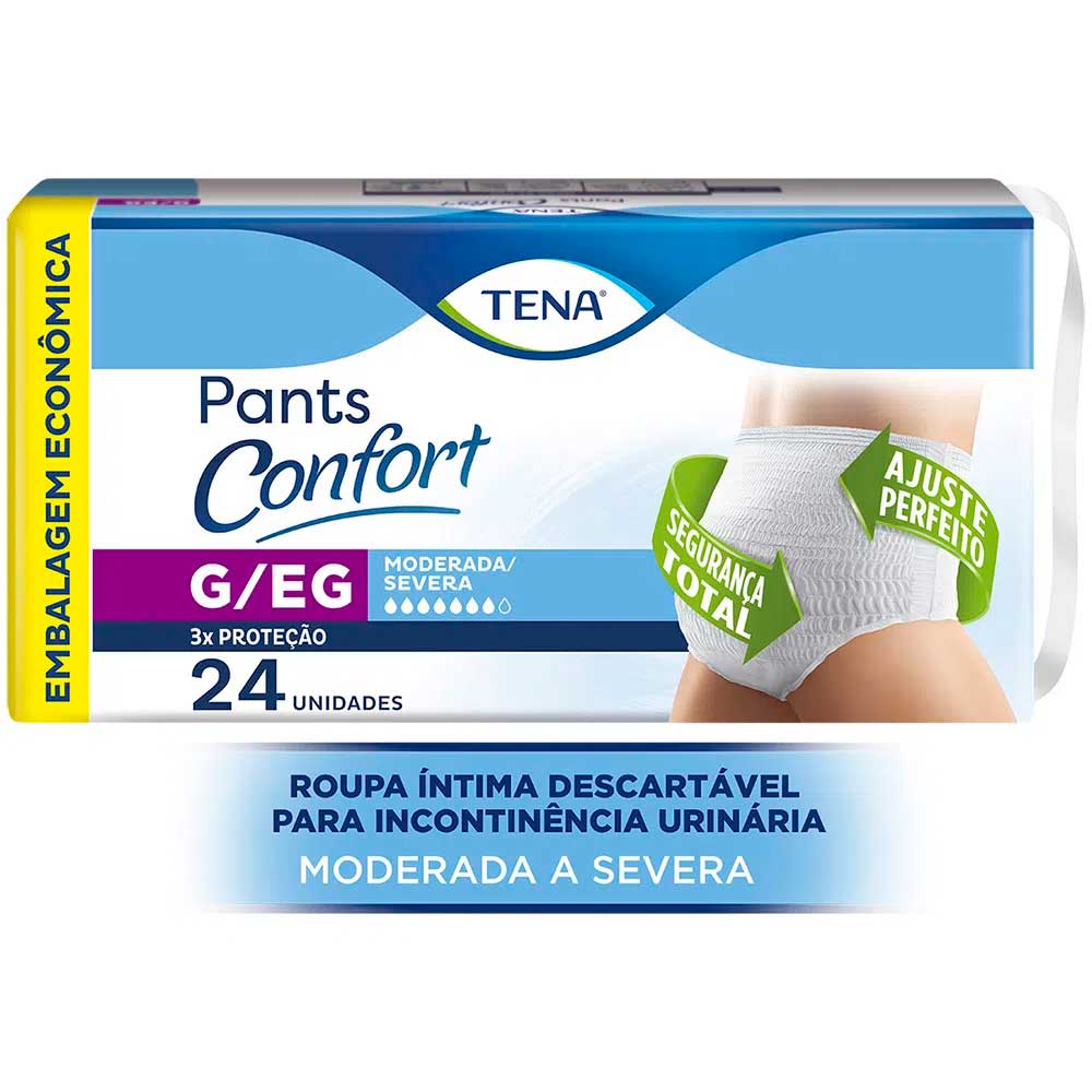Roupa Íntima Descartável Tena Pants Confort G/eg 24 Unidades