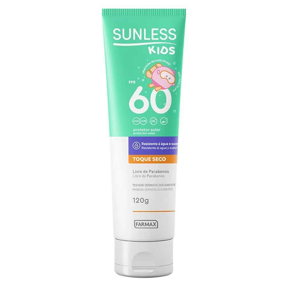 Protetor Solar Sunless Kids Toque Seco Fps60 120g