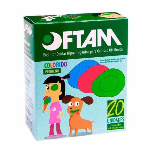 Protetor Ocular Infantil Oftam Colorido 20 Unidades