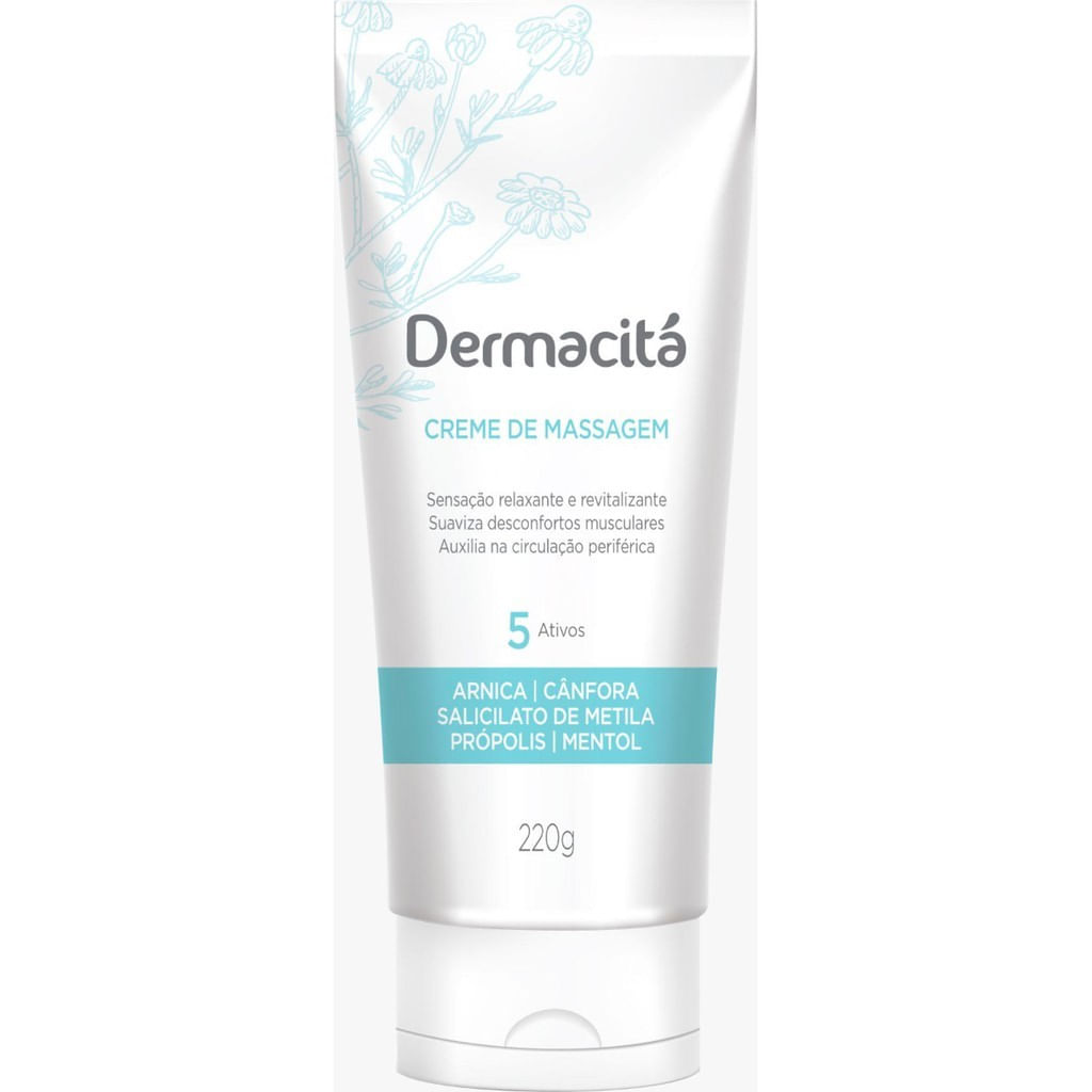 Creme De Massagem Dermacitá 5 Ativos 220g - Imagem 2