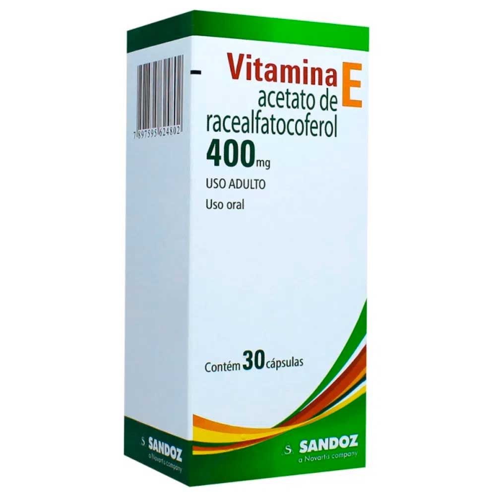 Sandoz Vitamina E 400mg 30 Cápsulas