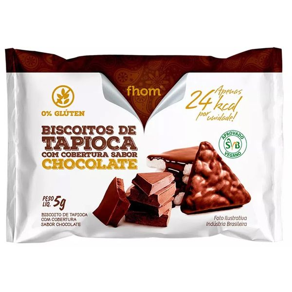 Biscoito De Tapioca Fhom Com Cobertura De Chocolate 5g