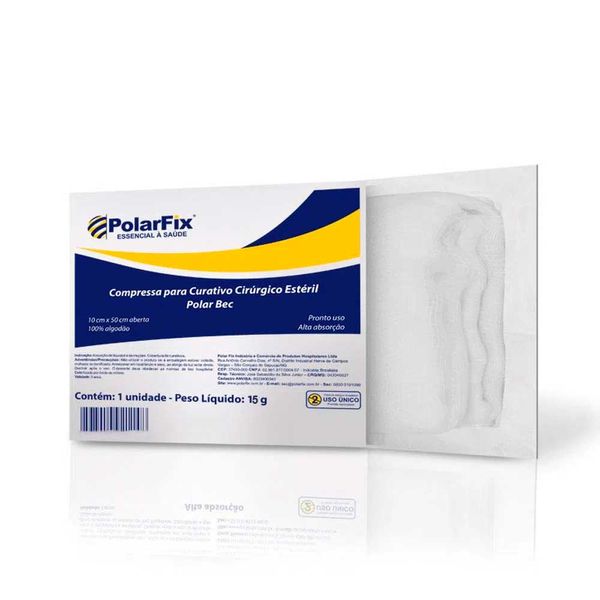 Compressas Para Curativo Cirúrgico Estéril Polarfix 1 Unidade