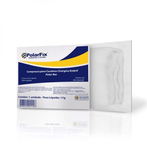 Compressa De Gaze Algodonada Estéril Polar Fix 1 Unidade