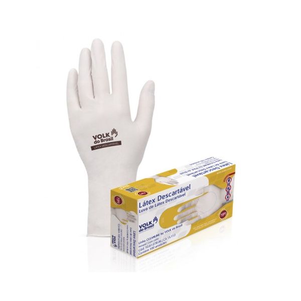 Luva De Látex Volk Com Amido G 100 Unidades