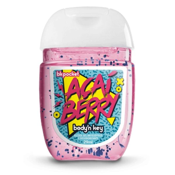 Álcool Em Gel 70% Bodyn Key Bk Pocket Açaí Berry 29ml