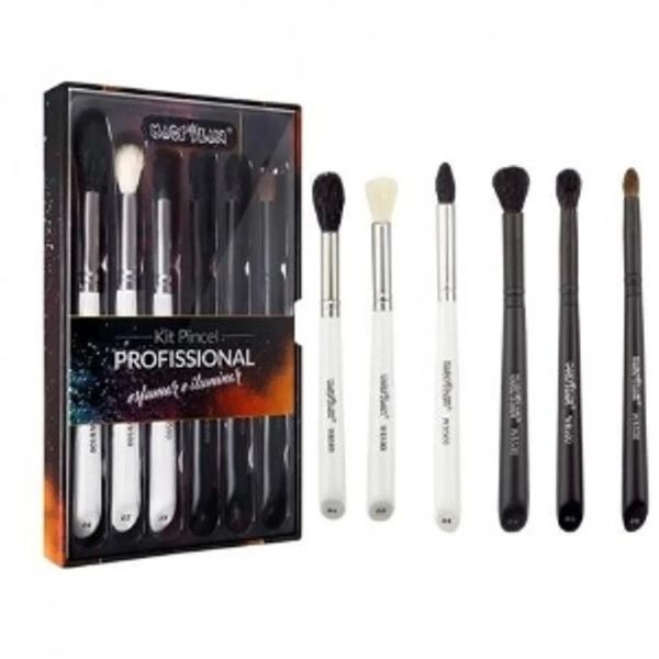Kit Pincéis Macrilan Esfumar E Iluminar Wb500 6 Itens