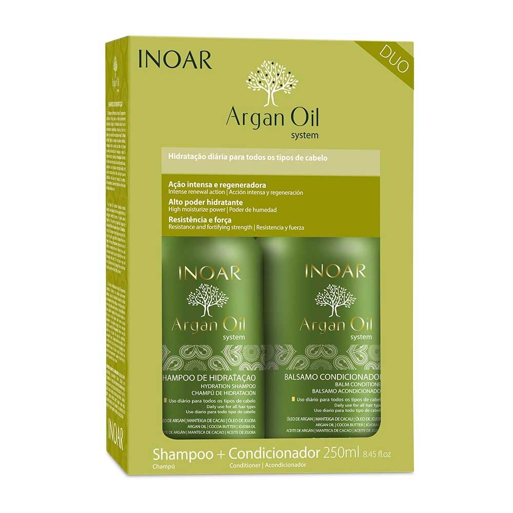 Kit Inoar Argan Oil Shampoo 250ml + Condicionador 250ml