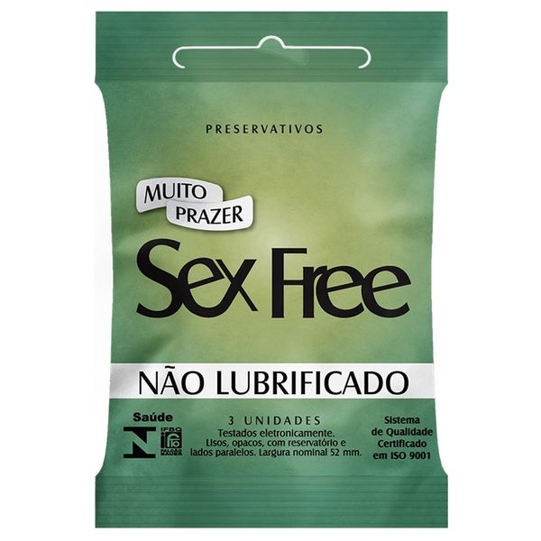 Preservativo Sex Free Não Lubrificado 3 Unidades