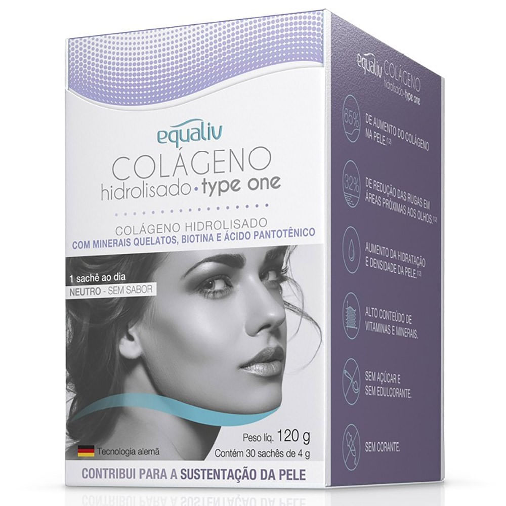 Colágeno Hidrolisado Equaliv Type One Caixa Solução Oral 30 Sachês