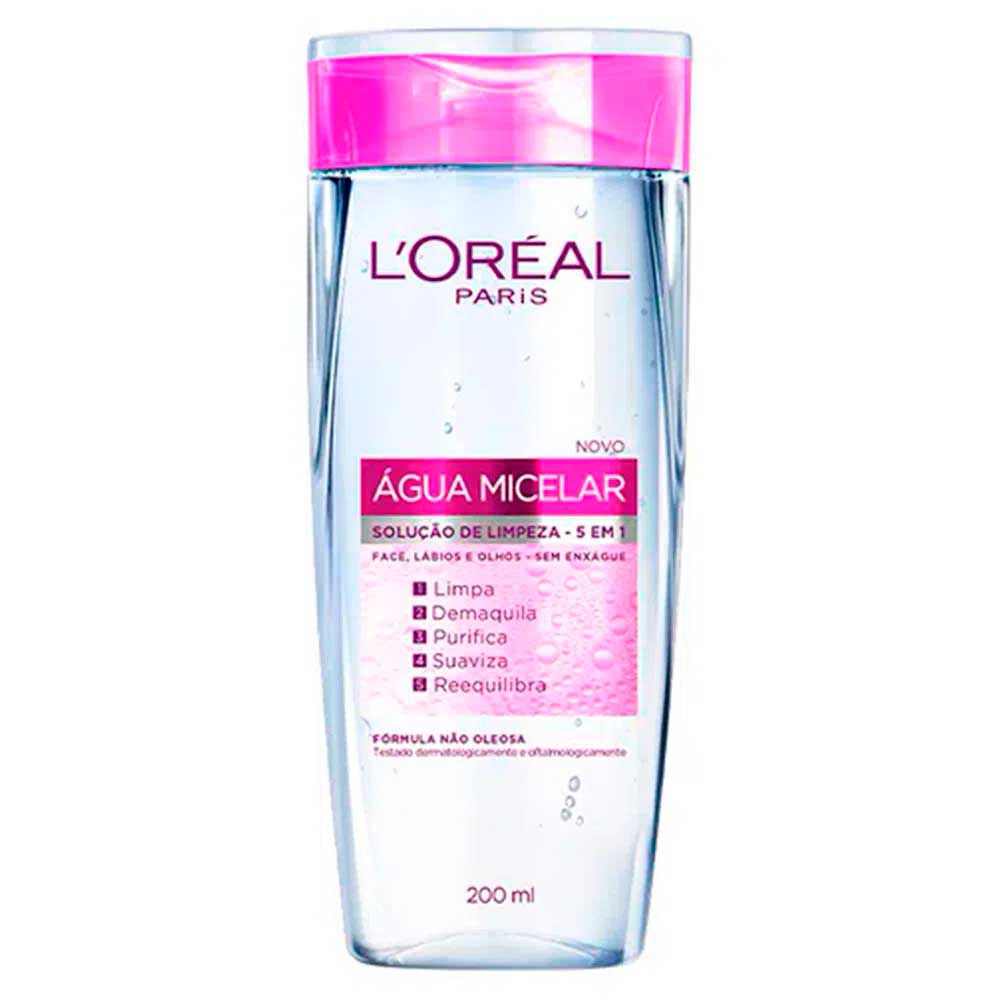 Água Micelar L'oréal 5 Em 1 Solução De Limpeza 200ml