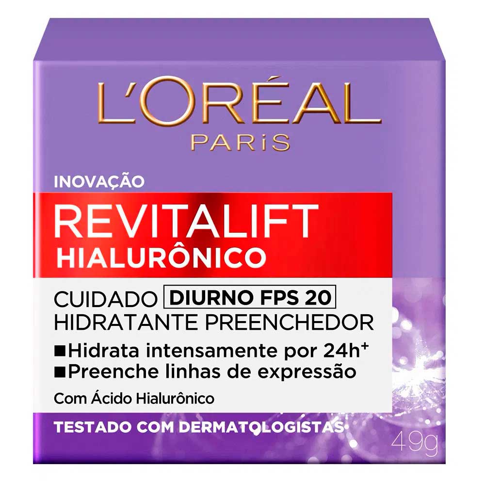 Creme Anti-idade Loréal Revitalift Hialurônico Diurno Fps20 49g